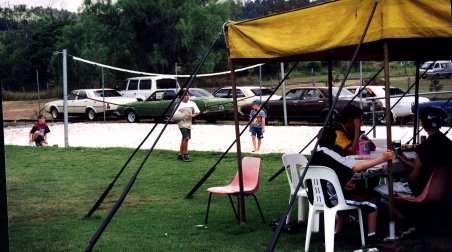 The members children playing on the Beach Volley Ball court