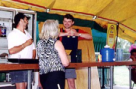 Garth receiving his award from himself