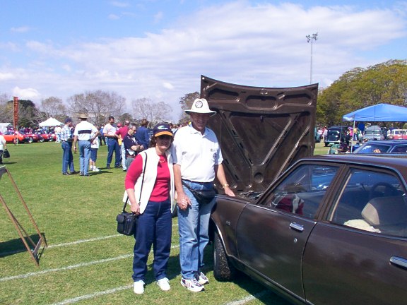 Visitors from the organisers inspecting the display