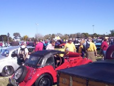 Rogo and the Northern District Vintage car club members inspect the hardware