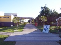 walkway to mess hall